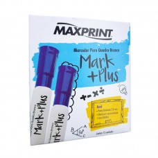 Marcador para Quadro Branco Maxprint Plus Azul Ponta 2,00 MM Cx com 12 Unidades